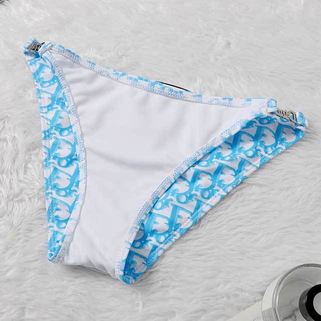 Diamond Detail Printed Halter Bathing Suit