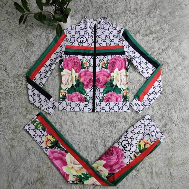 Floral Print Casual Jogging Suit