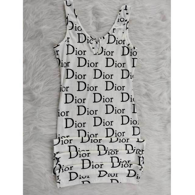 Printed Ribbed Bodycon Dress