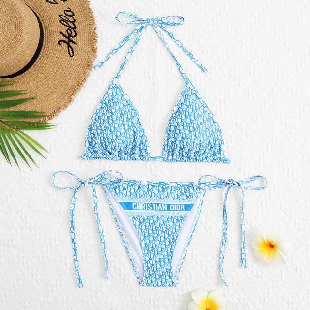 Printed Strappy Bathing Suit