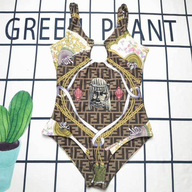 Pin Embellished Printed One Piece