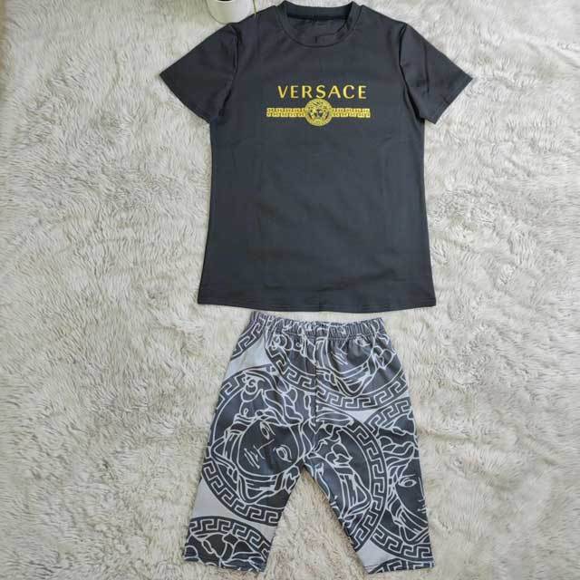 Bronzing Letter Casual Short Set