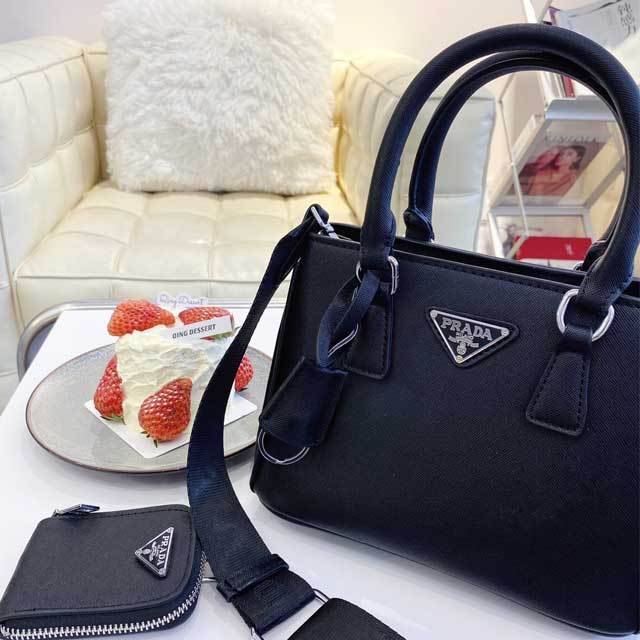 Fashion Logo Leather Crossbody Handbag