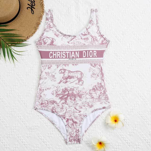 Tiger Print Backless One Piece