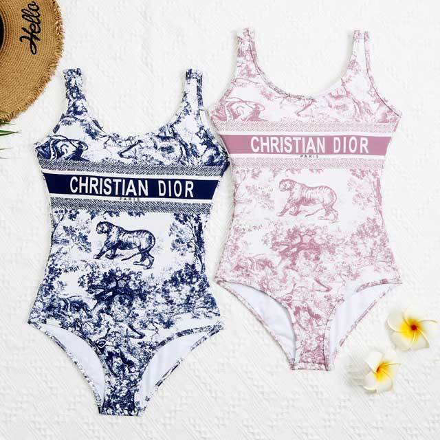 Tiger Print Backless One Piece