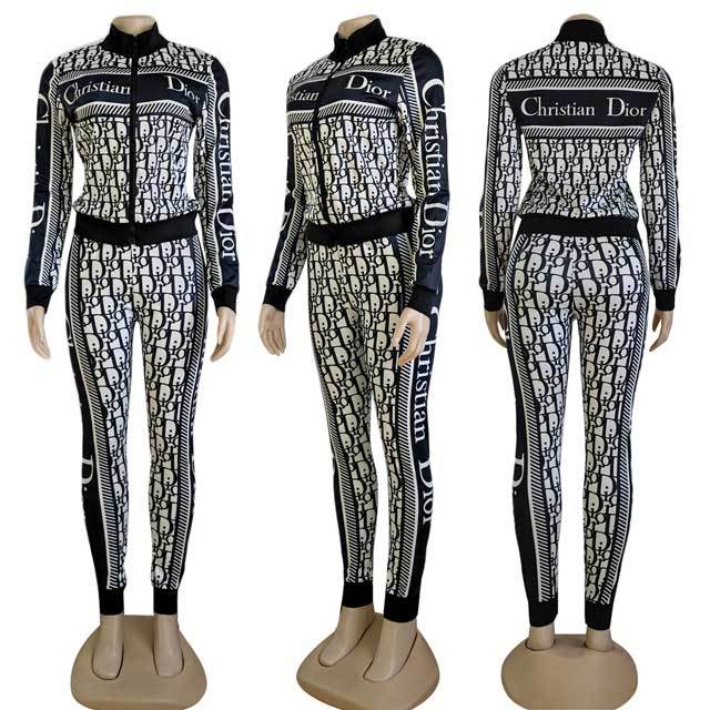 Printed Long Sleeve Casual Women Jogging Suit