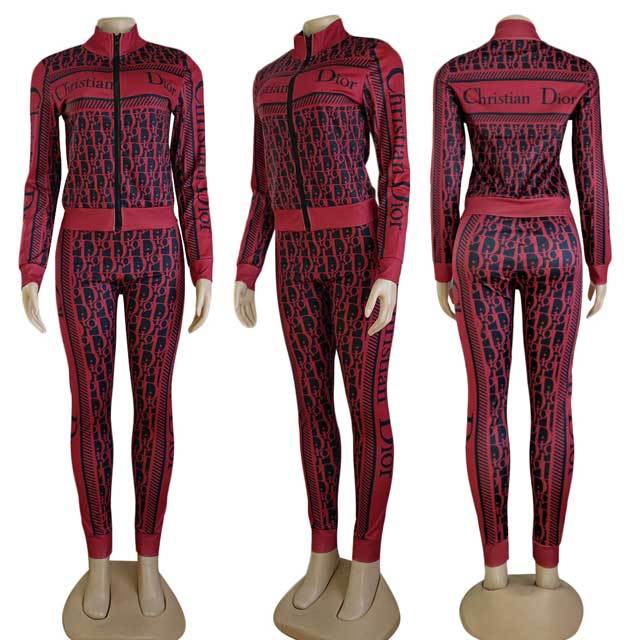 Printed Long Sleeve Casual Women Jogging Suit