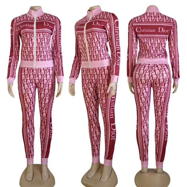 Printed Long Sleeve Casual Women Jogging Suit