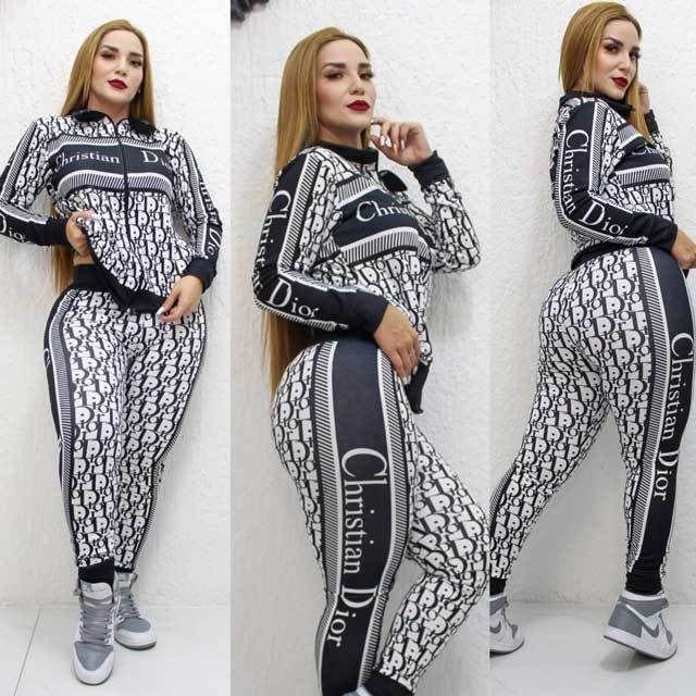 Printed Long Sleeve Casual Women Jogging Suit