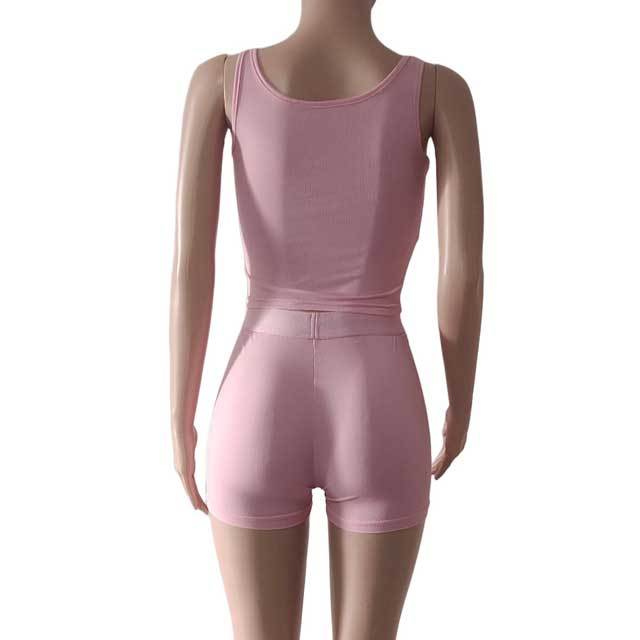 Ribbed Biker Short Set