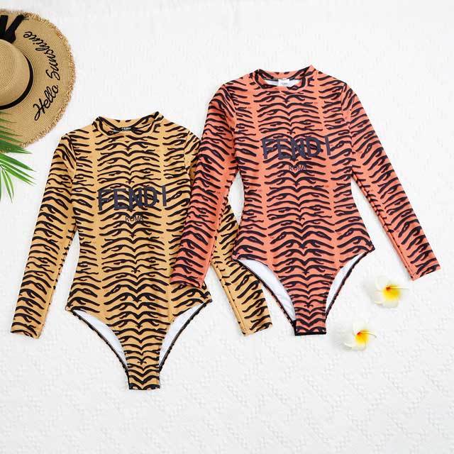 Zebra Print Long Sleeve One Piece