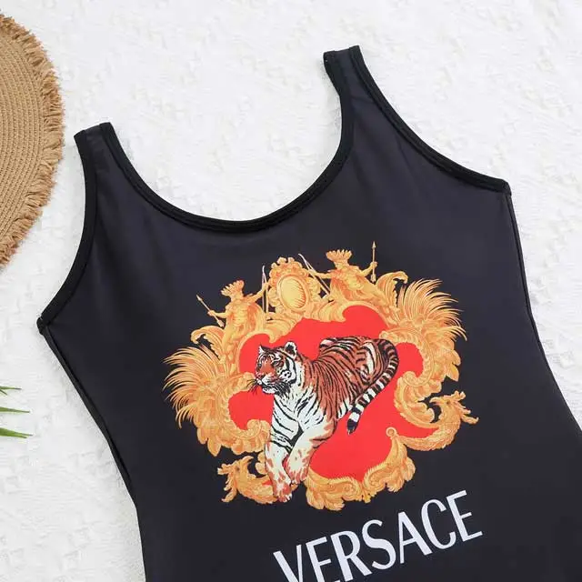 Tiger Print Backless One Piece
