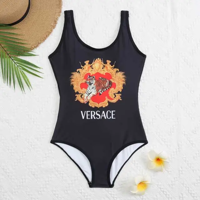 Tiger Print Backless One Piece