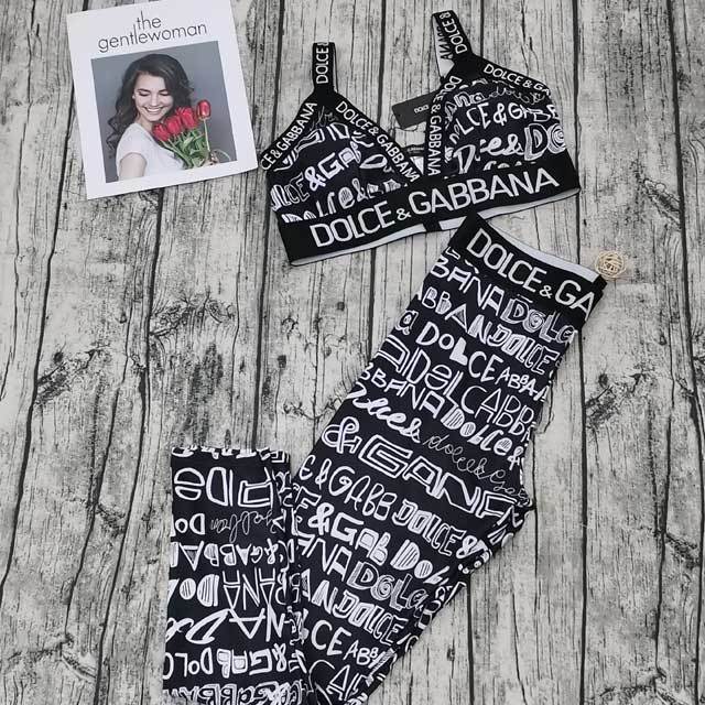 Printed Bra Top Skinny Tracksuit