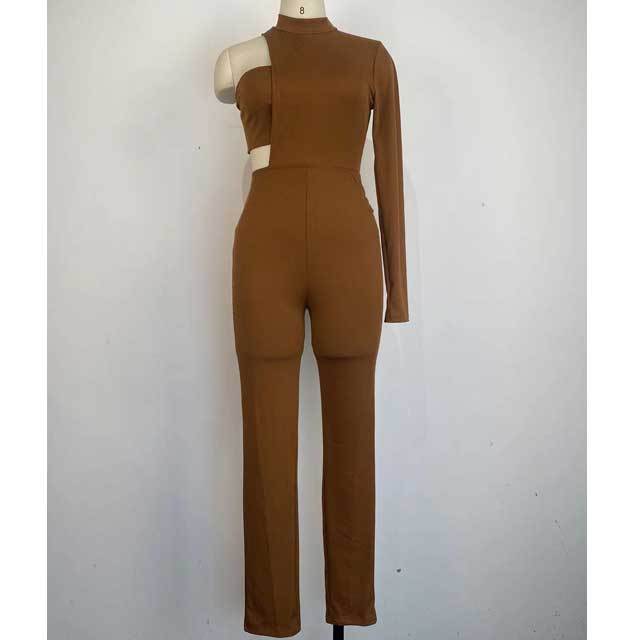 Hollow Out Single Sleeve Jumpsuit