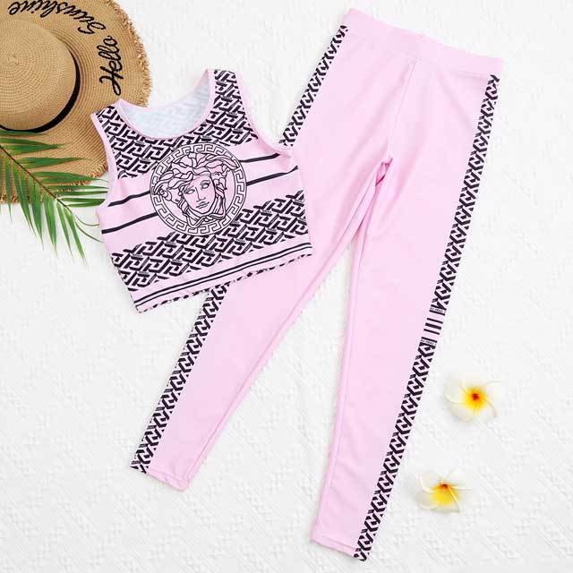 Printed Fitness Pants Set