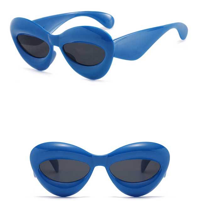 Thick Inflated Frame Shades Sun Glasses