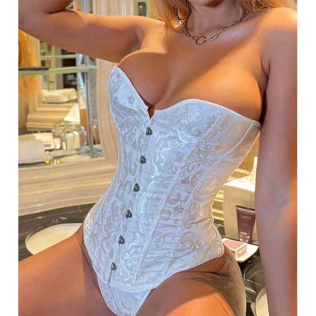 Jacquard Lace-up Bridal Corset