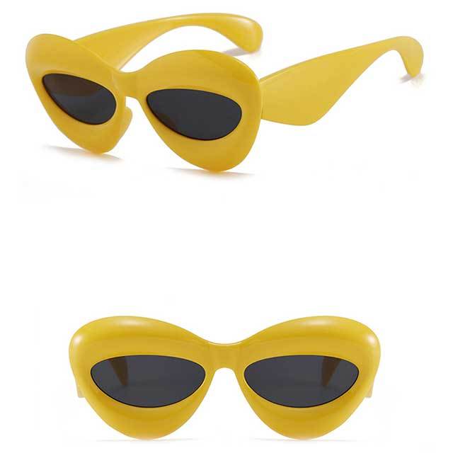 Thick Inflated Frame Shades Sun Glasses