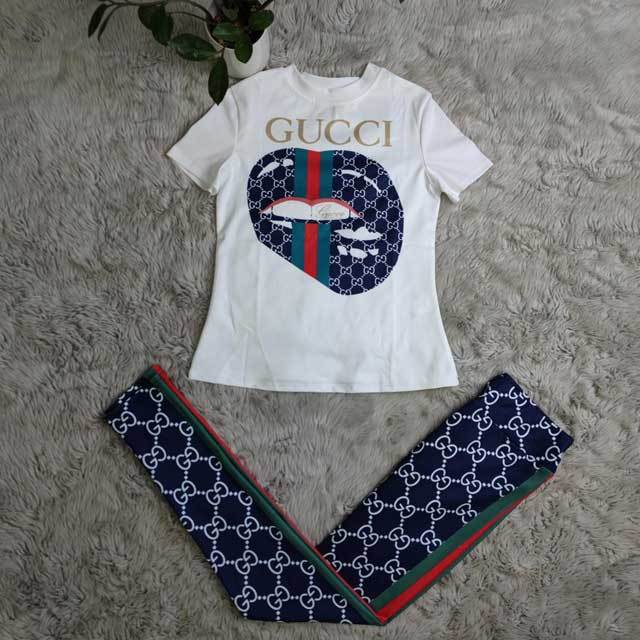 Short Sleeve Printed Tracksuit Set