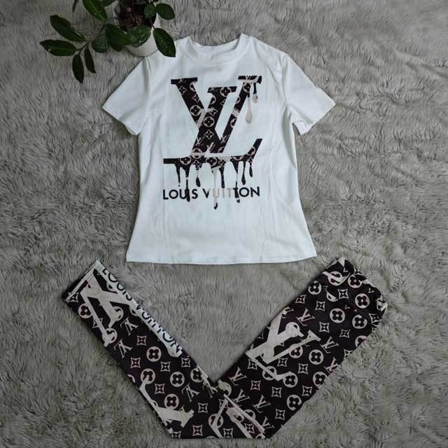 Short Sleeve Printed Tracksuit Set