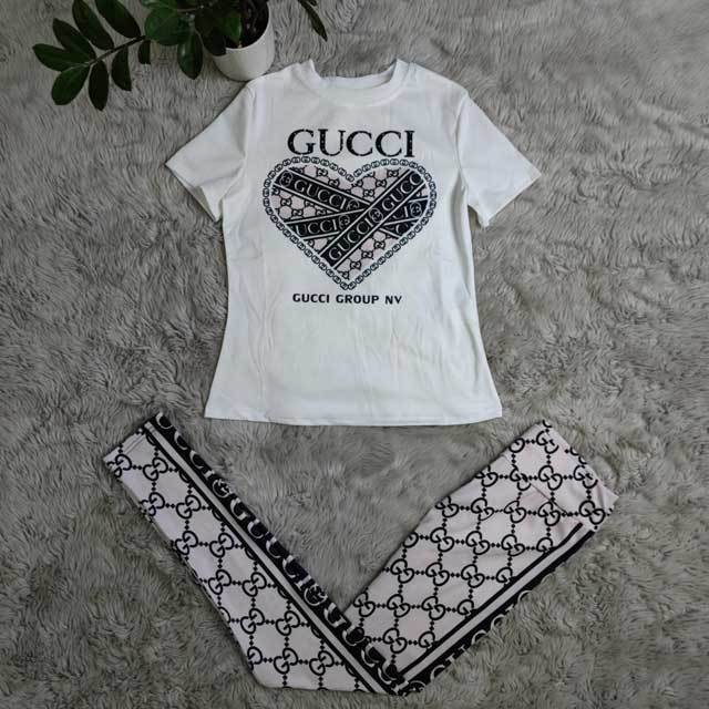 Short Sleeve Printed Tracksuit Set