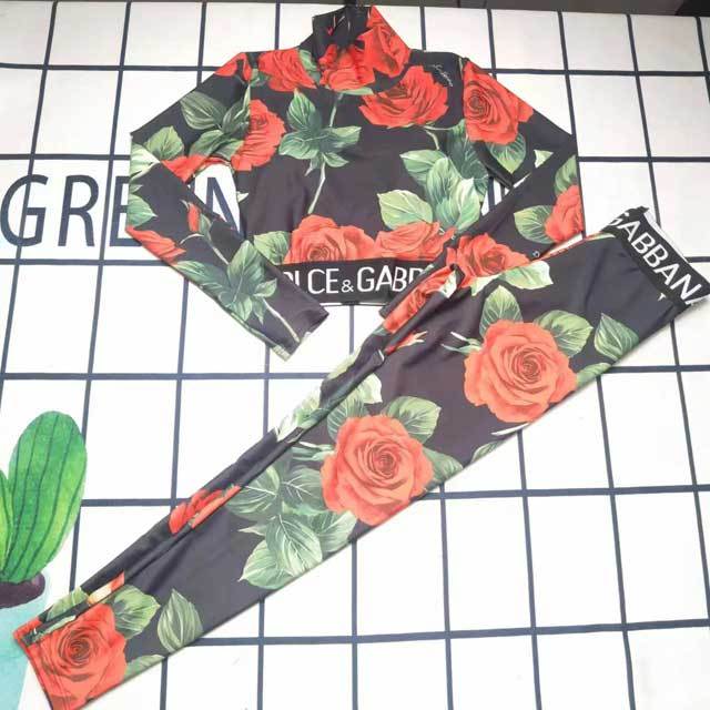Floral Print Long Sleeve Jogging Suit