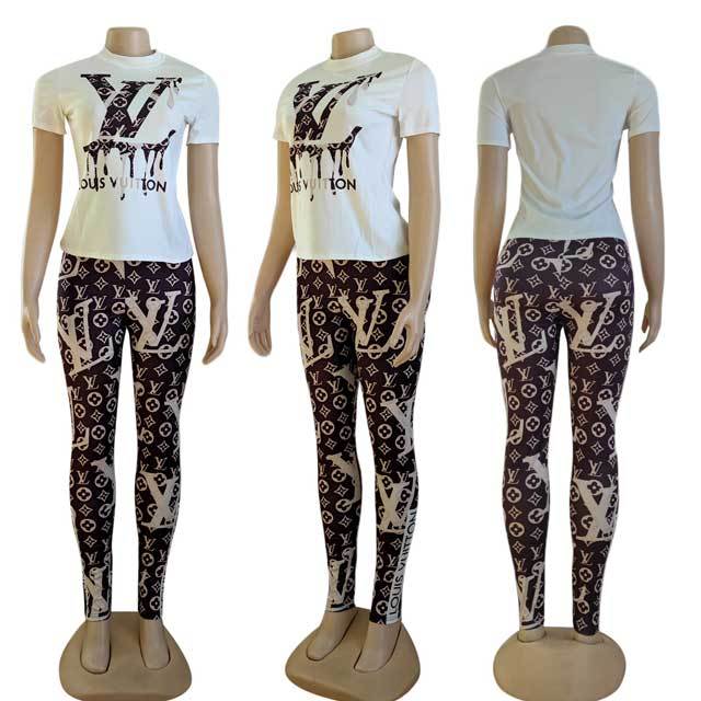 Short Sleeve Printed Tracksuit Set