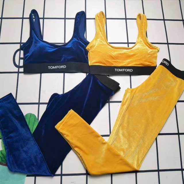 Velvet Bra Top Casual Tracksuit