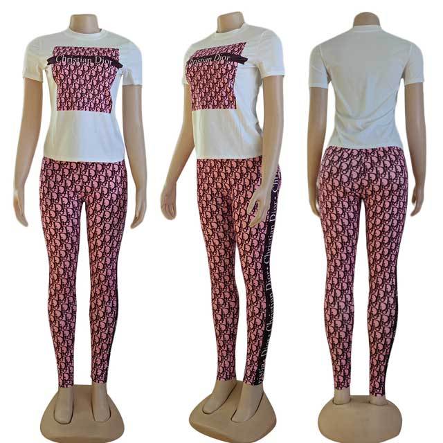 Short Sleeve Printed Tracksuit Set