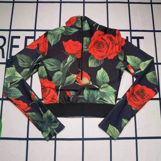 Floral Print Long Sleeve Jogging Suit