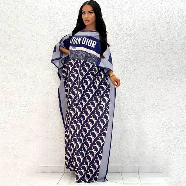 Printed Casual Cover-Up Maxi Dress