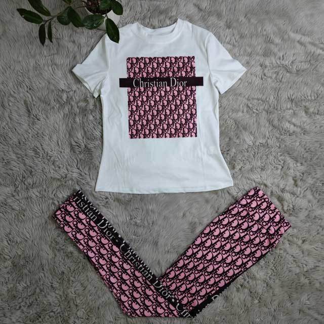 Short Sleeve Printed Tracksuit Set