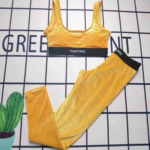 Velvet Bra Top Casual Tracksuit