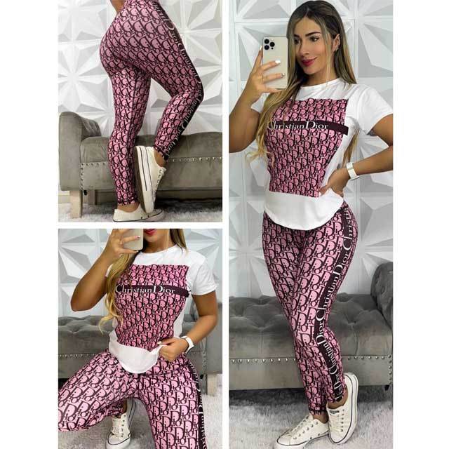 Short Sleeve Printed Tracksuit Set