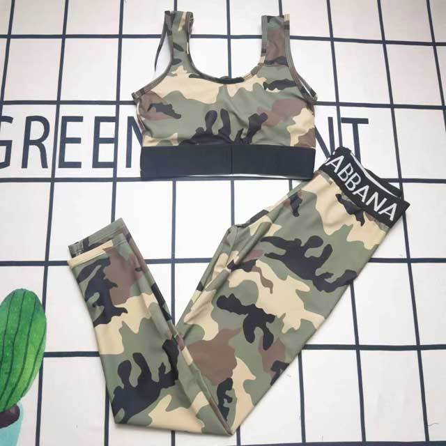 Camo Print Casual Tracksuit Set