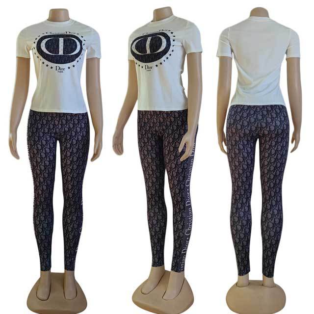 Short Sleeve Printed Tracksuit Set