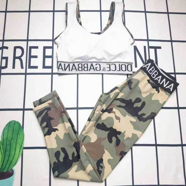 Camo Print Casual Tracksuit Set