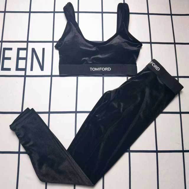 Velvet Bra Top Casual Tracksuit