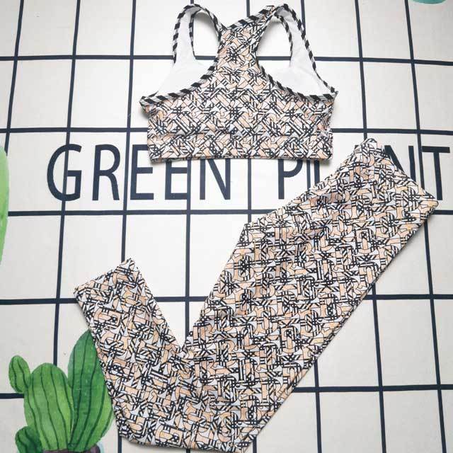 Printed Tank Top Skinny Tracksuit