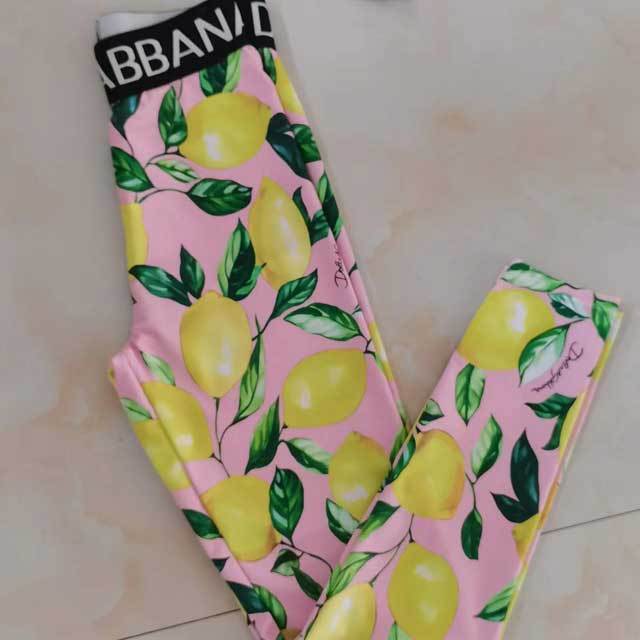 Lemon Print Casual Tracksuit Set