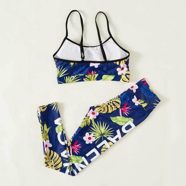 Floral Print Cami Top Tracksuit Set
