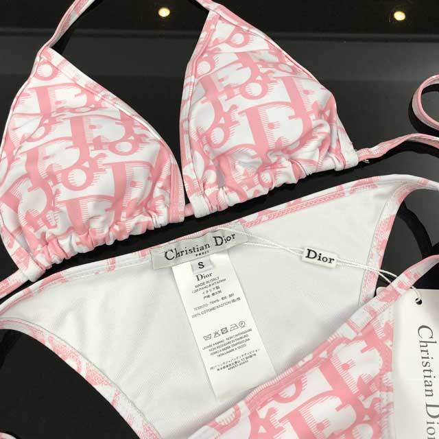 Letter Print Strappy Bikini Swimwear