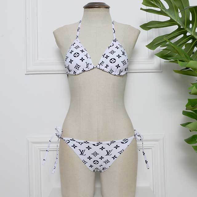 Printed Strappy Bikini Swimsuit
