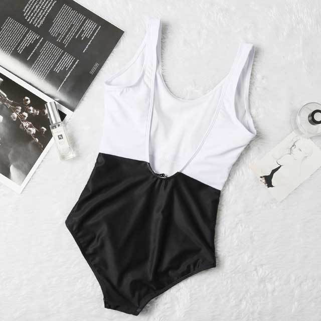 Color Block Fashion One Piece