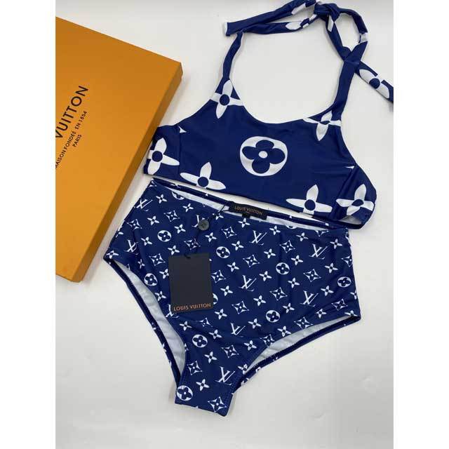 Printed High Waist Swimsuit Set