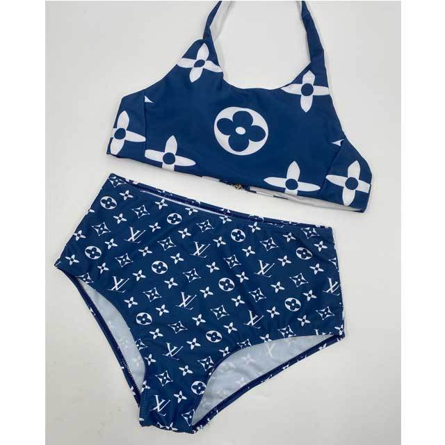Printed High Waist Swimsuit Set