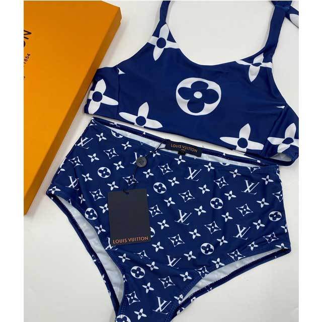 Printed High Waist Swimsuit Set