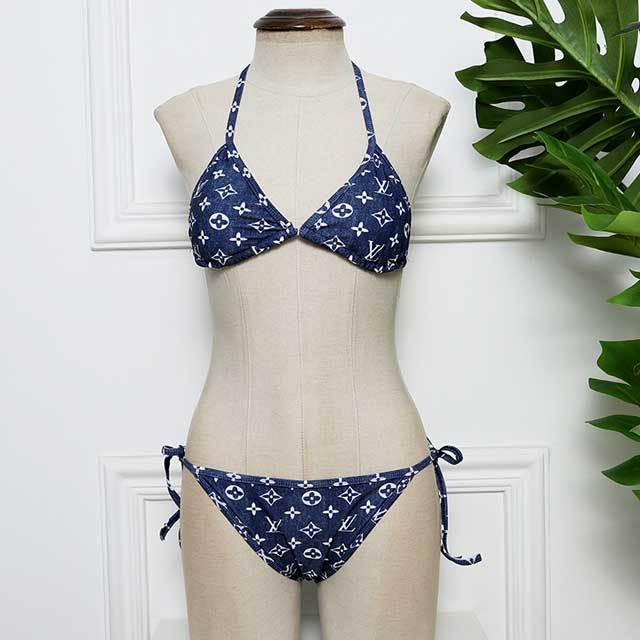 Printed Strappy Bikini Swimsuit