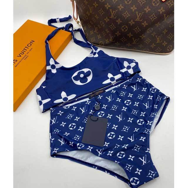 Printed High Waist Swimsuit Set